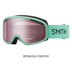 NEW! Smith Womens Vogue Bermuda/Green Ignitor Mirror Medium Fit Snow Goggles